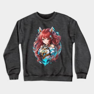 Cetus Serenade: Harmonious AI Anime Character Art Crewneck Sweatshirt